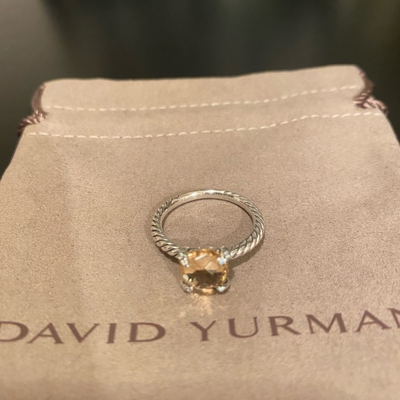 David Yurman 8mm Chatelaine ring size 7 with pink morganite - Picture 1 of 5